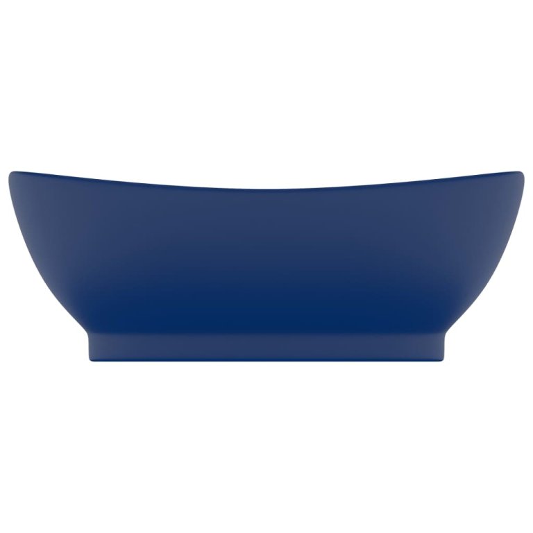 Chiuvetă lux preaplin albastru mat 58,5x39 cm ceramică oval