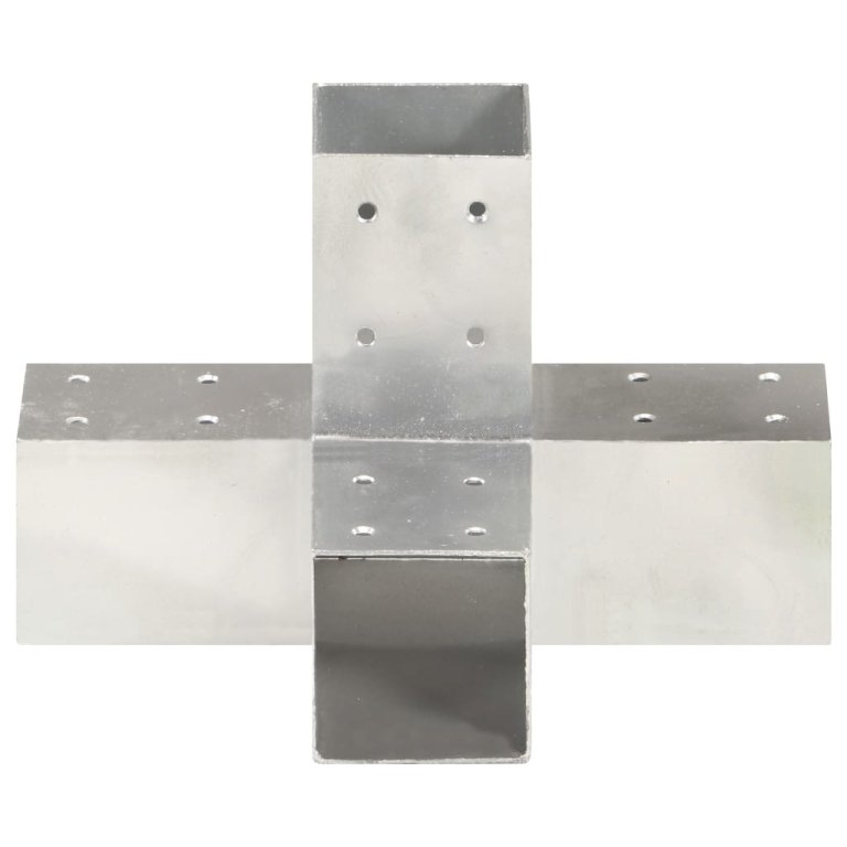 Conector de grindă, formă X, 71 x 71 mm, metal galvanizat