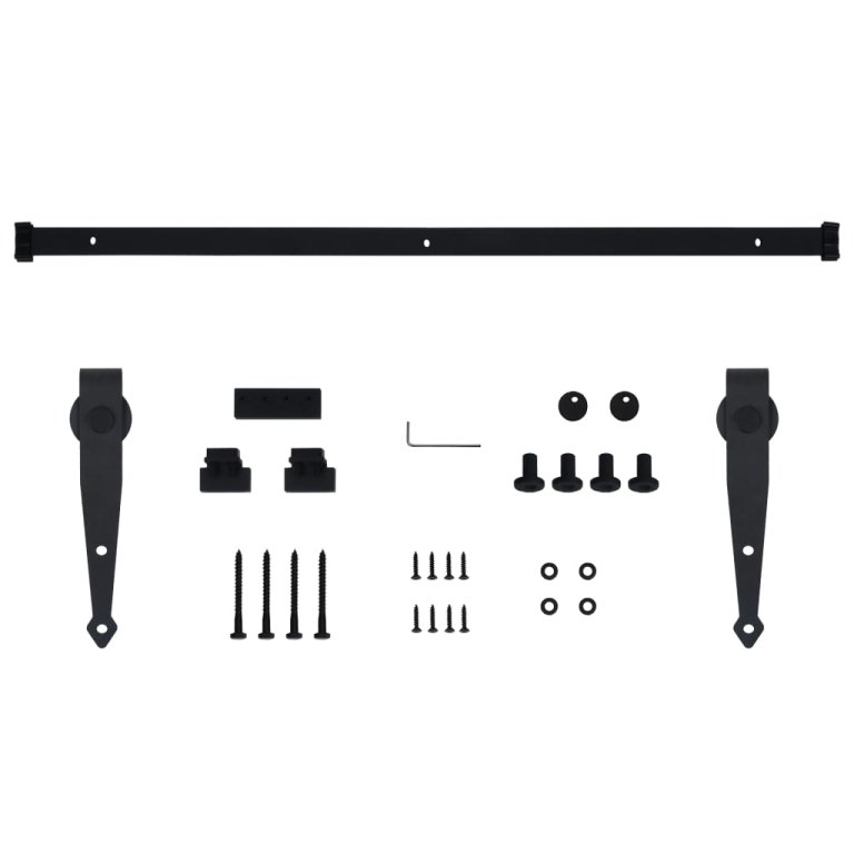 Set glisare ușă mini pentru dulap, oțel carbon, 152 cm