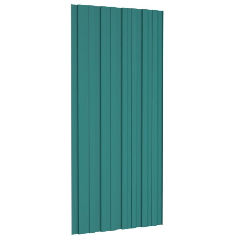 Panouri pentru acoperiș 12 buc. verde 100x45 cm oțel galvanizat