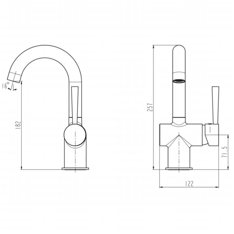 SCHÜTTE Baterie mixer chiuvetă CORNWALL, crom