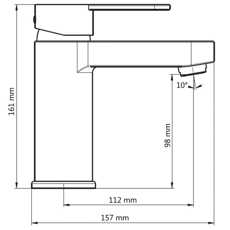 SCHÜTTE Baterie mixer de lavoar ELEPHANT, negru mat