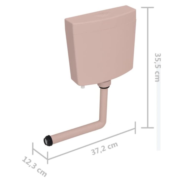 Rezervor de toaletă cu admisie de apă pe fund, 3/6 L, somon