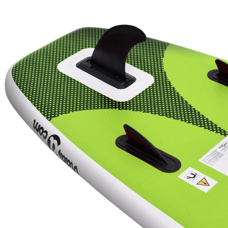 Set placă paddleboarding gonflabilă, verde, 330x76x10 cm