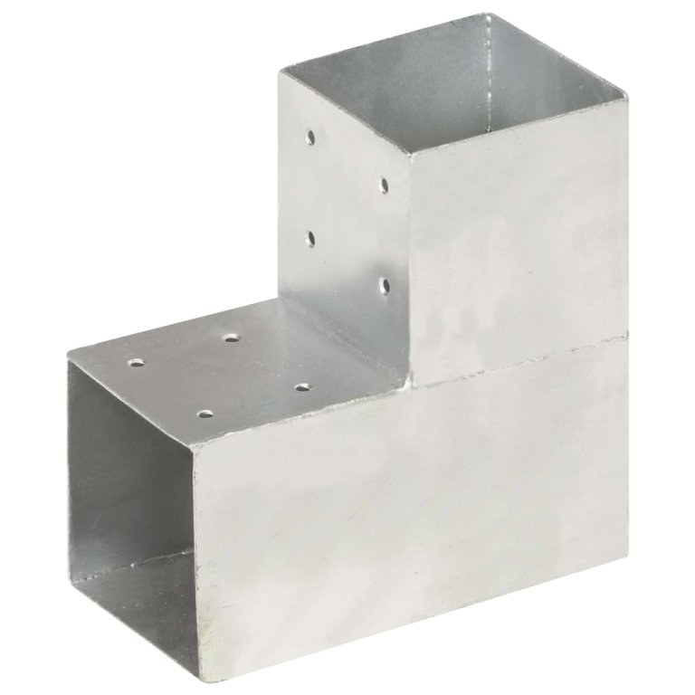 Conectori grindă, formă L, 4 buc, 101x101 mm, metal galvanizat