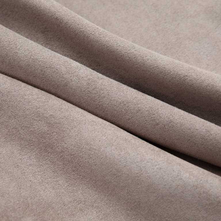 Draperii opace cu inele metalice, 2 buc., gri taupe, 140x225 cm