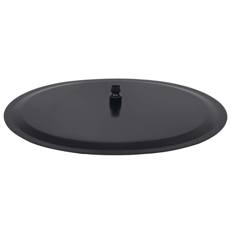 Cap de duș tip ploaie rotund, negru, 50 cm, oțel inoxidabil