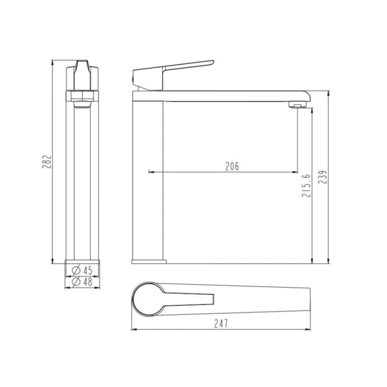 SCHÜTTE Baterie mixer de chiuvetă VITA, negru mat