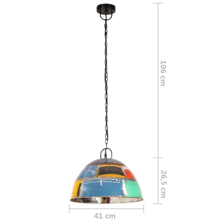 Lustră industrială vintage, 25 W, multicolor, 41cm, rotund, E27