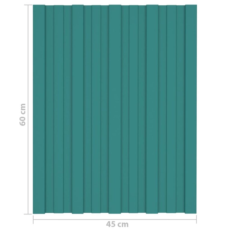 Panouri pentru acoperiș 36 buc. verde 60x45 cm oțel galvanizat