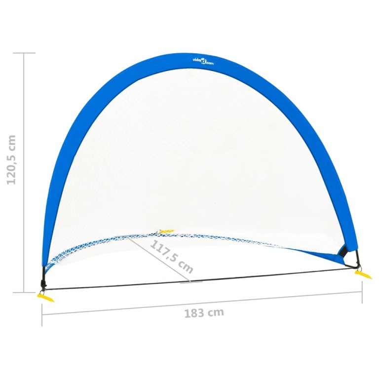 Porți fotbal copii 2 buc. geantă depozitare 183x117,5x120,5 cm