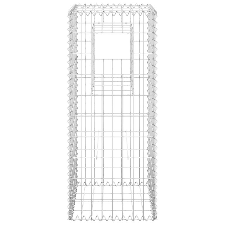 Stâlpi tip coș gabion, 2 buc., 40x40x100 cm, fier