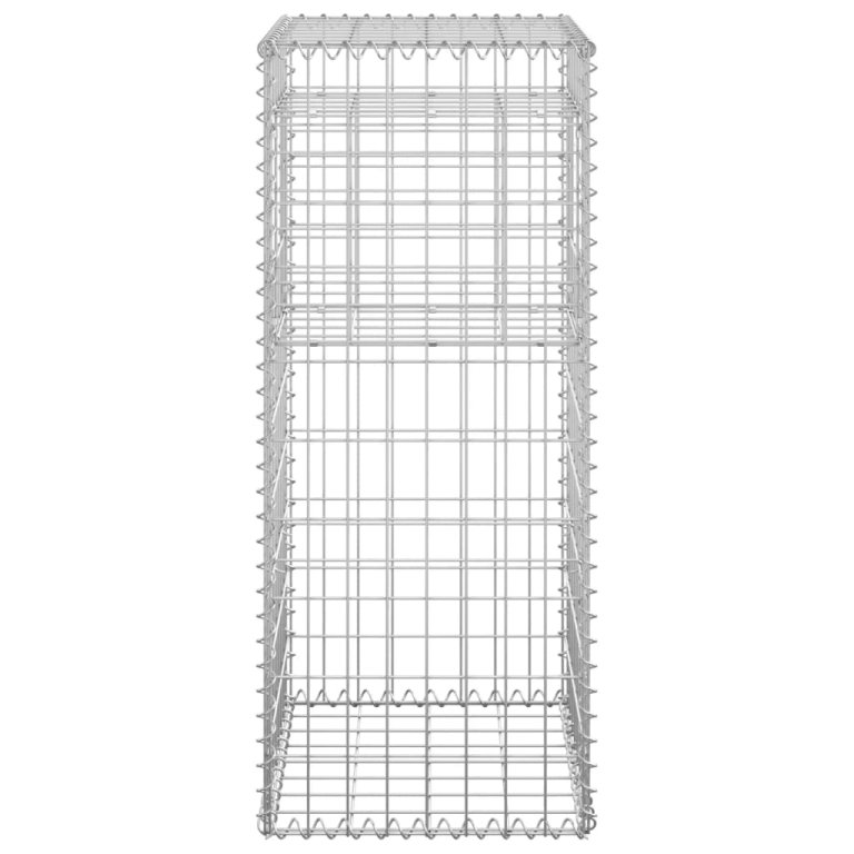 Stâlpi tip coș gabion, 2 buc., 40x40x100 cm, fier