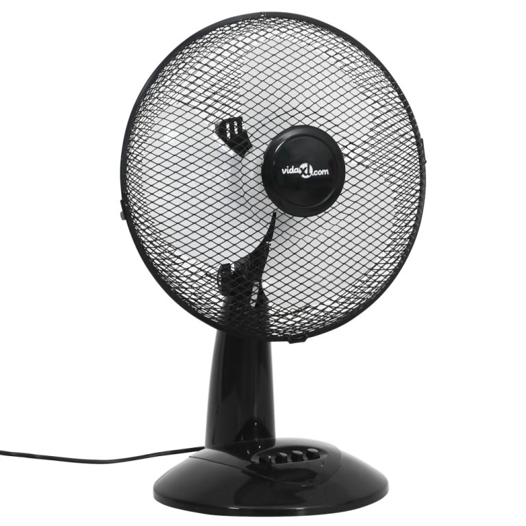 Ventilator de masă cu 3 viteze, negru, 30 cm, 40 W