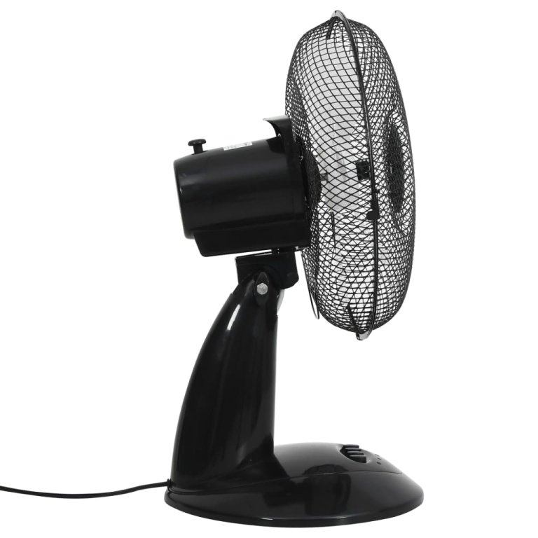 Ventilator de masă cu 3 viteze, negru, 30 cm, 40 W