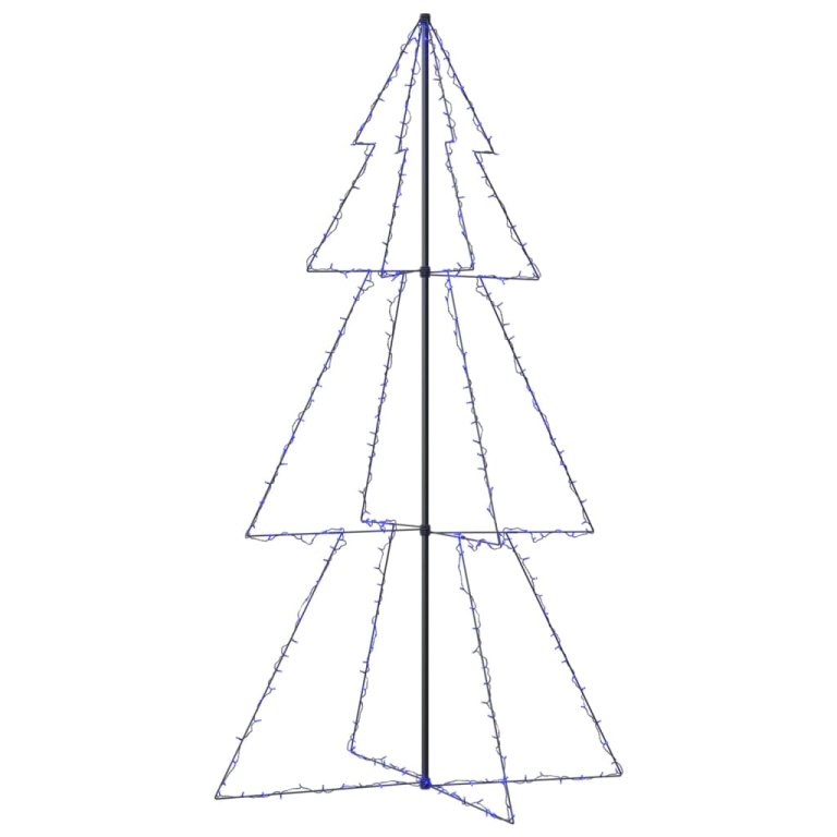 Brad Crăciun conic, 300 LED-uri, 120x220 cm, interior&exterior