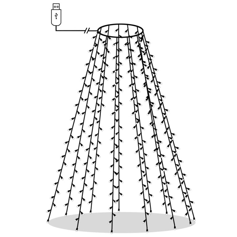 Instalație brad de Crăciun cu 150 LED-uri albastru 150 cm