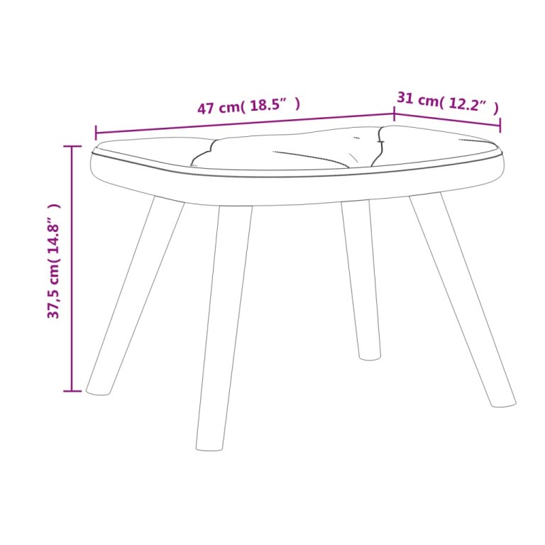 Scaun balansoar cu taburet, crem, textil