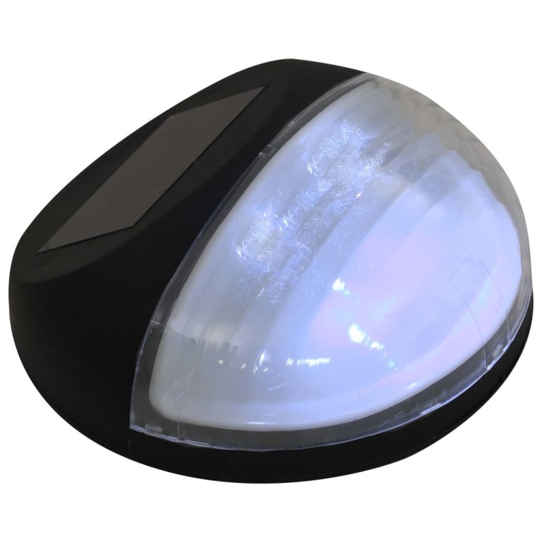 Lămpi solare de exterior, 24 buc., negru, rotund, LED