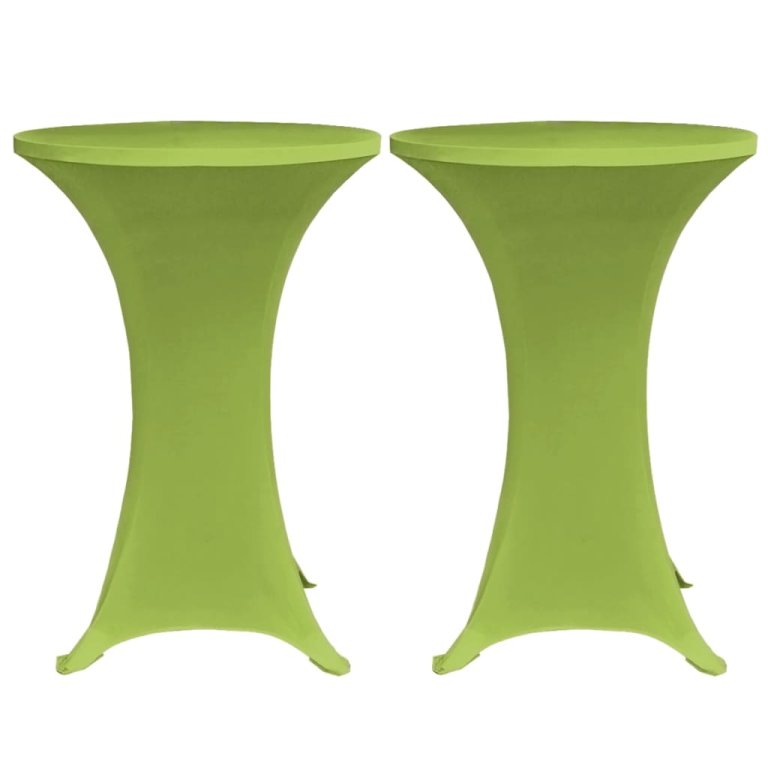 Husă elastică pentru masă, 4 buc., verde, 60 cm