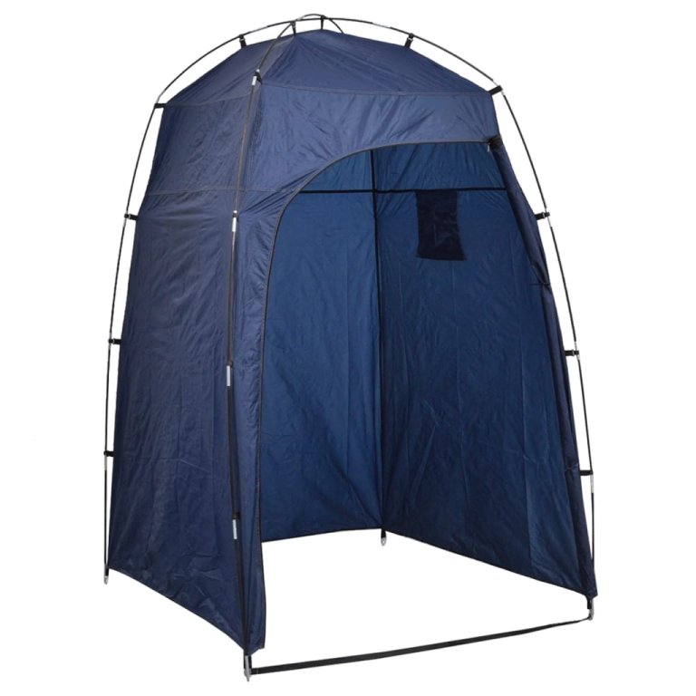 Toaletă portabilă de camping cu cort, 10+10 L