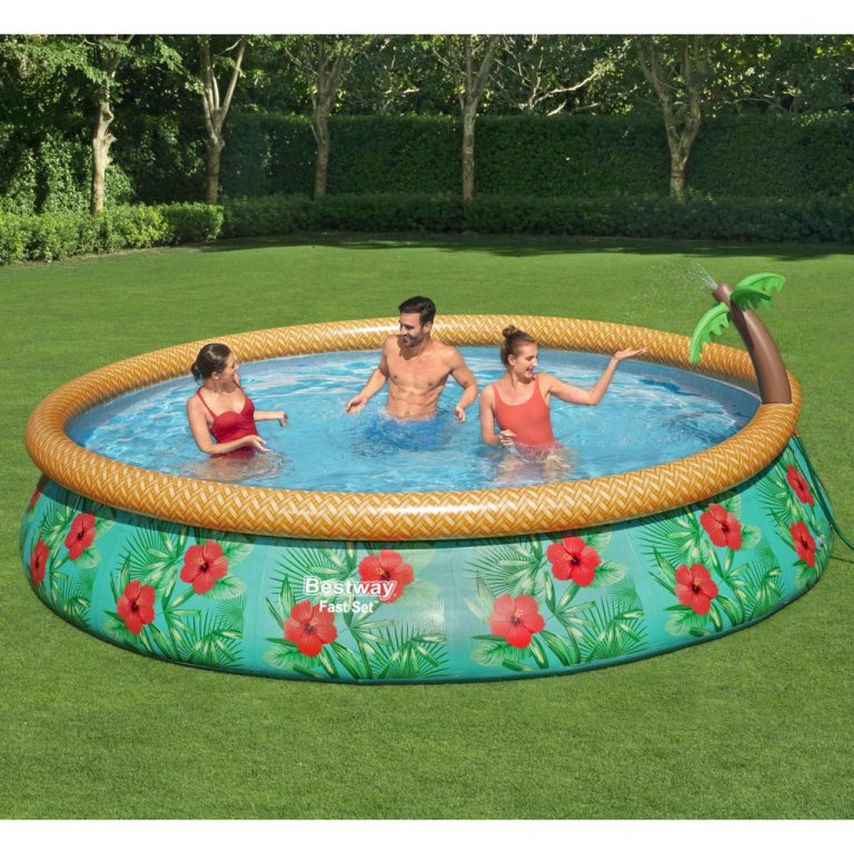 Bestway Set de piscină gonflabilă Fast Set Paradise Palms, 457x84 cm