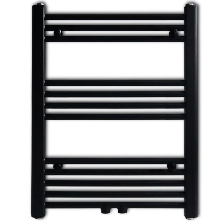 Radiator port-prosop încălzire centrală baie drept negru 600 x 764 mm