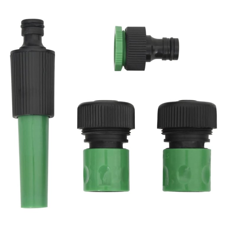 Furtun de grădină cu set de racorduri, verde, 50 m, PVC