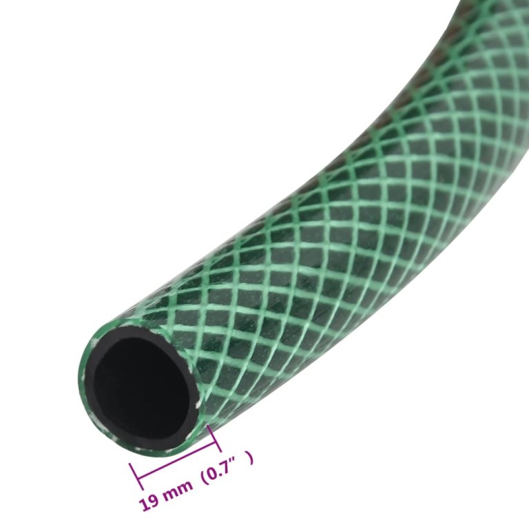 Furtun de grădină cu set de racorduri, verde, 50 m, PVC