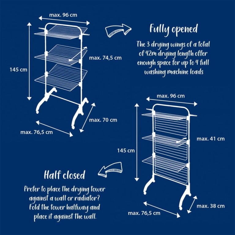 Leifheit Uscător turn pentru haine Comfort Tower 420, alb