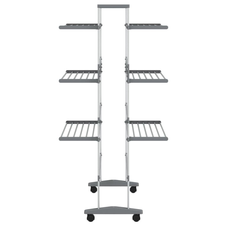 Uscător de rufe cu roți, 89x64x129 cm, aluminiu