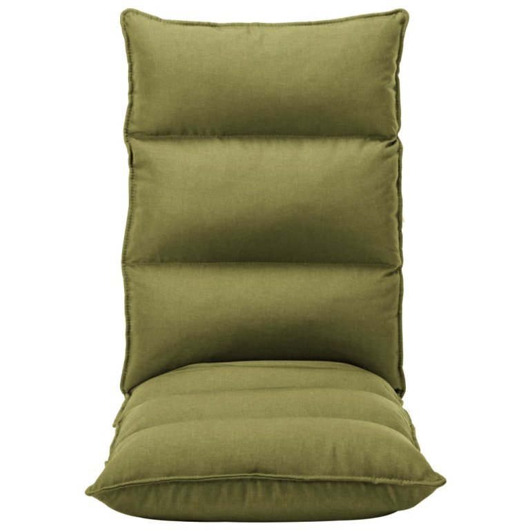 Scaun de podea pliabil, verde, material textil