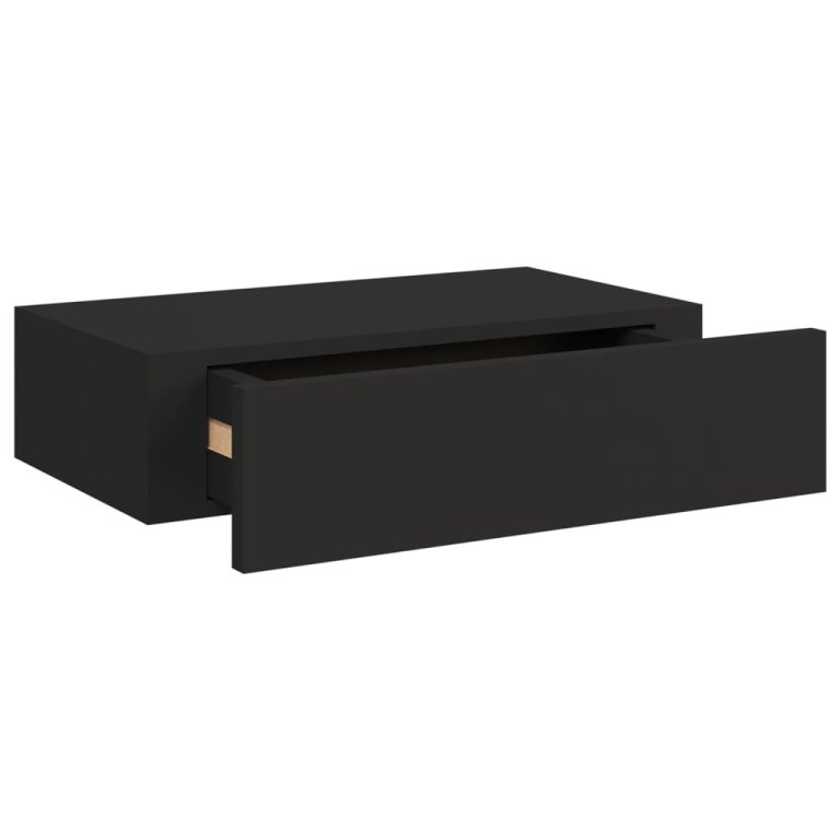 Dulap de perete cu sertare, negru, 40x23,5x10 cm, MDF