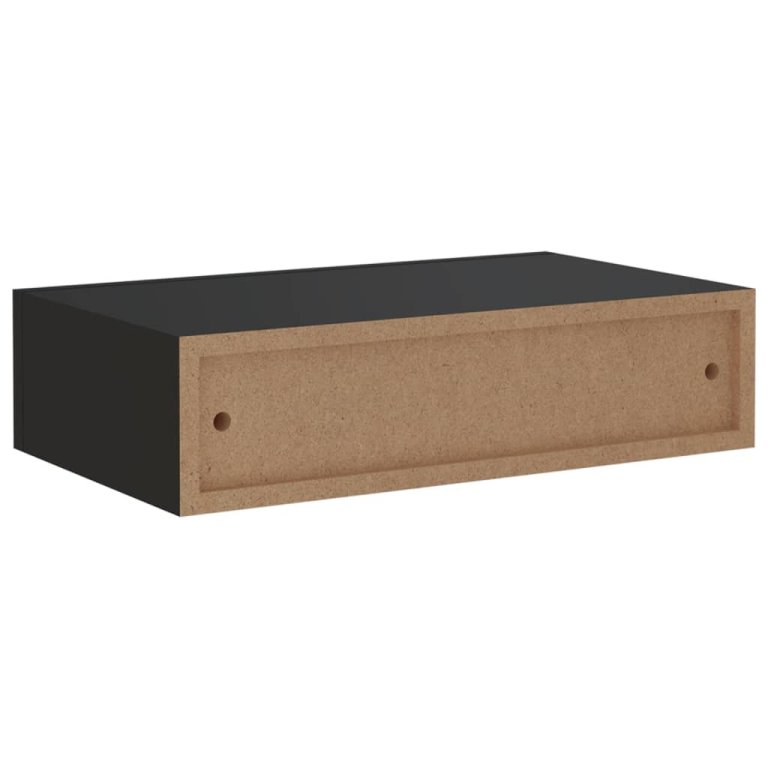 Dulap de perete cu sertare, negru, 40x23,5x10 cm, MDF