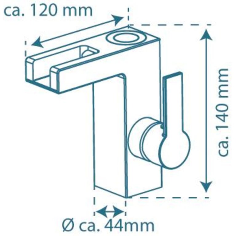 SCHÜTTE Baterie de chiuvetă mixer cu LED și jet cascadă ORINOCO, crom