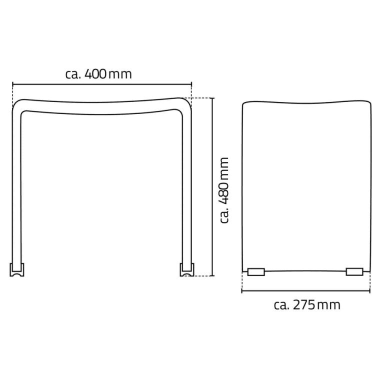 RIDDER Taburet de baie Trendy, transparent