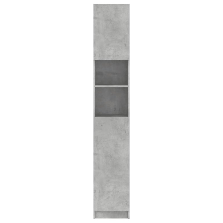 Dulap de baie, gri beton, 32 x 25,5 x 190 cm, lemn prelucrat