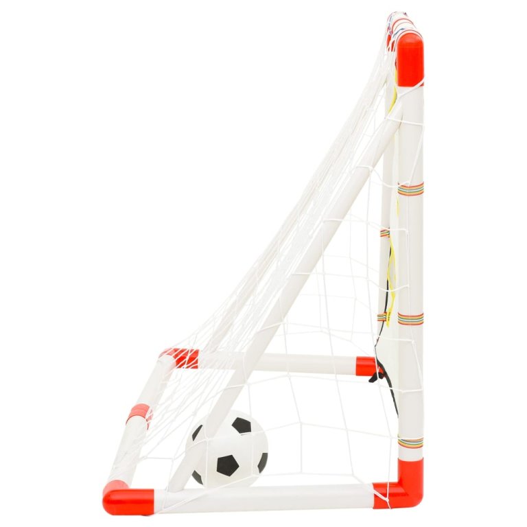 Set poartă de fotbal copii cu perete de poartă 120x51x77,5 cm