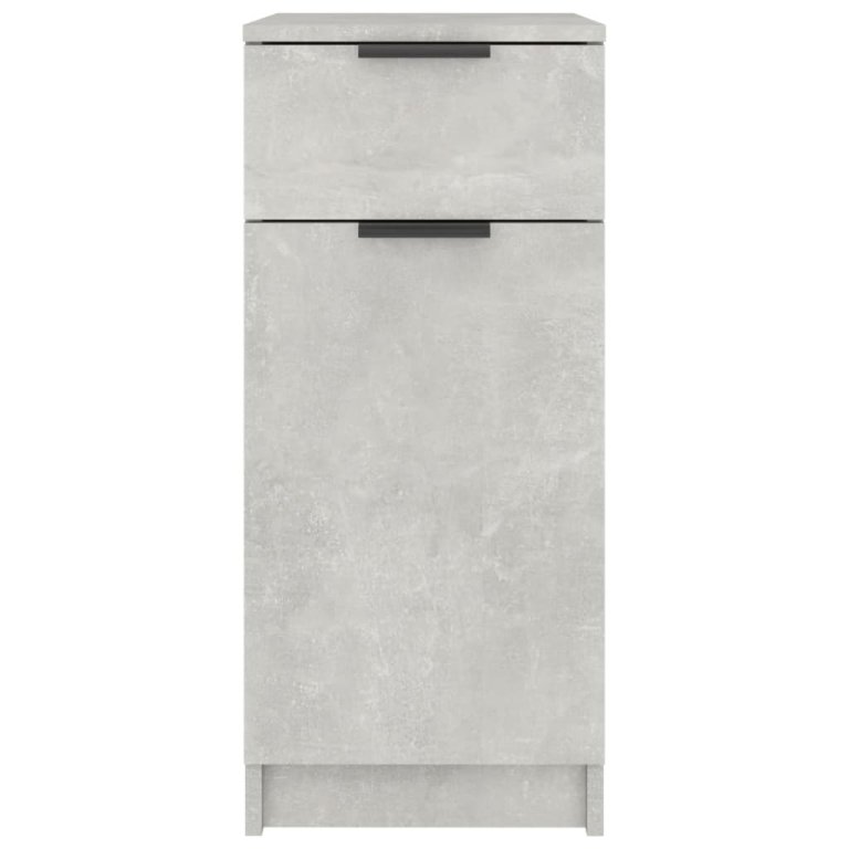 Dulap de birou, gri beton, 33,5x50x75 cm, lemn prelucrat