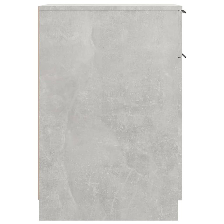 Dulap de birou, gri beton, 33,5x50x75 cm, lemn prelucrat