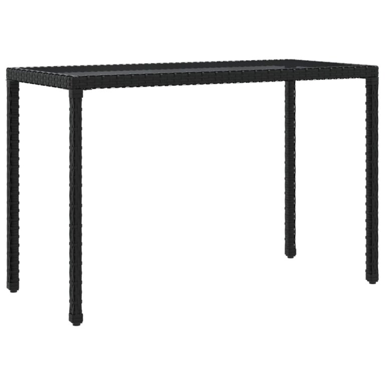 Set mobilier de grădină cu perne, 6 piese, negru, poliratan