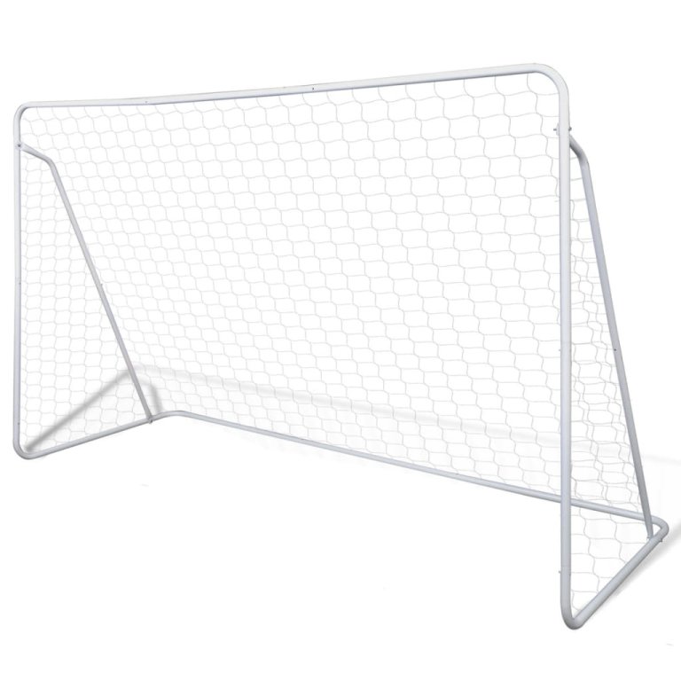 Set poartă de fotbal, 240x90x150 cm, plasă și oțel calitativ