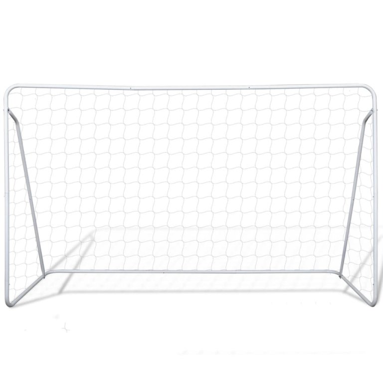 Set poartă de fotbal, 240x90x150 cm, plasă și oțel calitativ