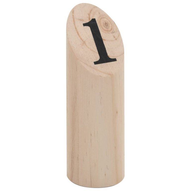 Set pentru joc Kubb cu numere, lemn