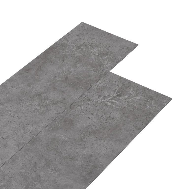 Plăci pardoseală autoadezive, gri beton, 5,21 m², 2 mm, PVC