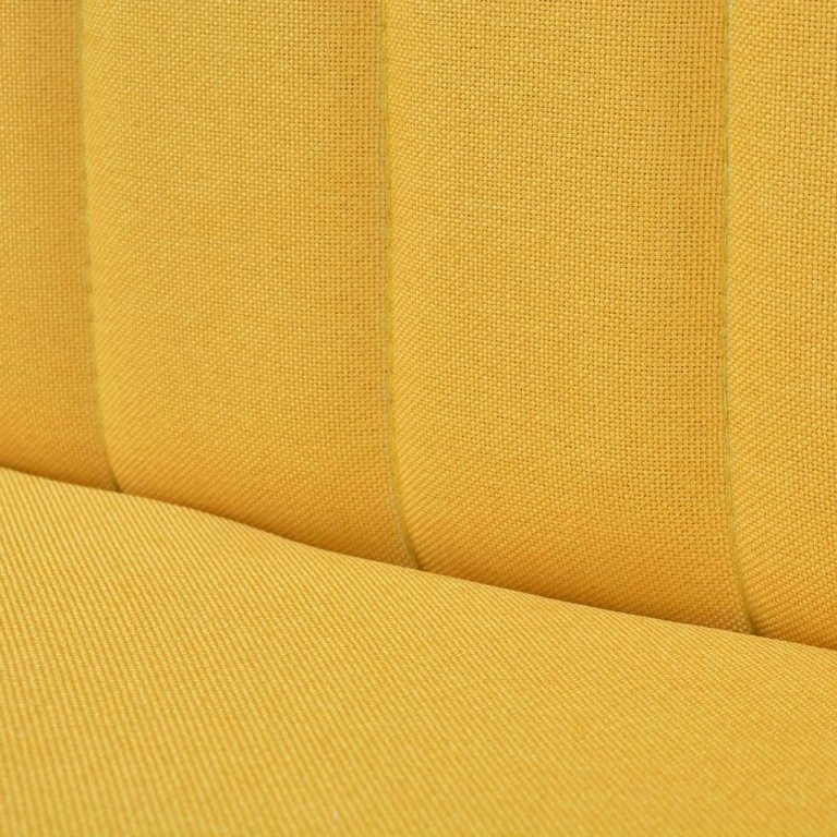 Canapea cu material textil, 117 x 55,5 x 77 cm, galben