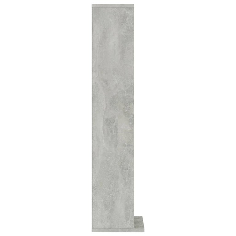 Dulap CD-uri, gri beton, 21x20x88 cm, lemn compozit