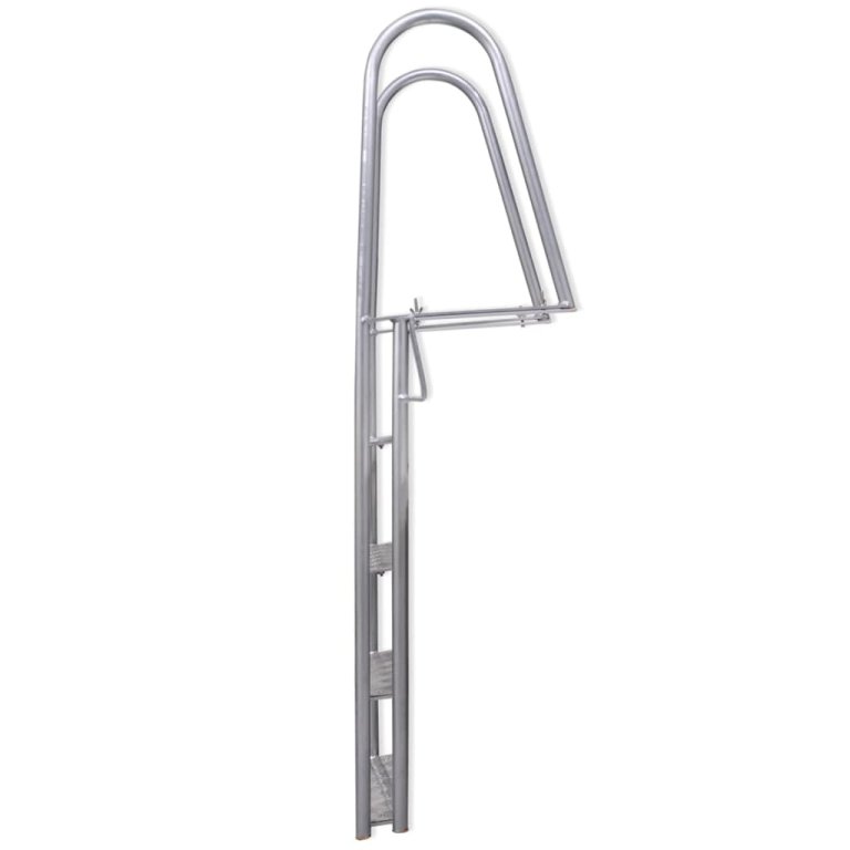 Scară amdocare/piscină cu 4 trepte, aluminiu, 167 cm