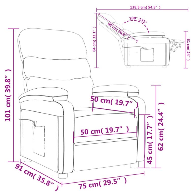 Fotoliu de masaj, crem, material textil