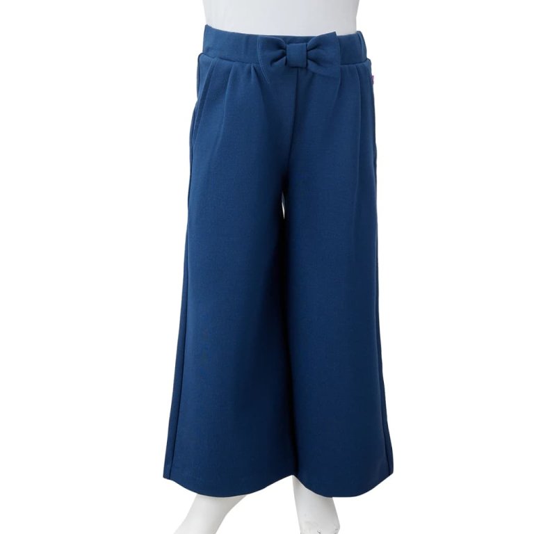 Pantaloni pentru copii cu picioare largi, bleumarin, 116